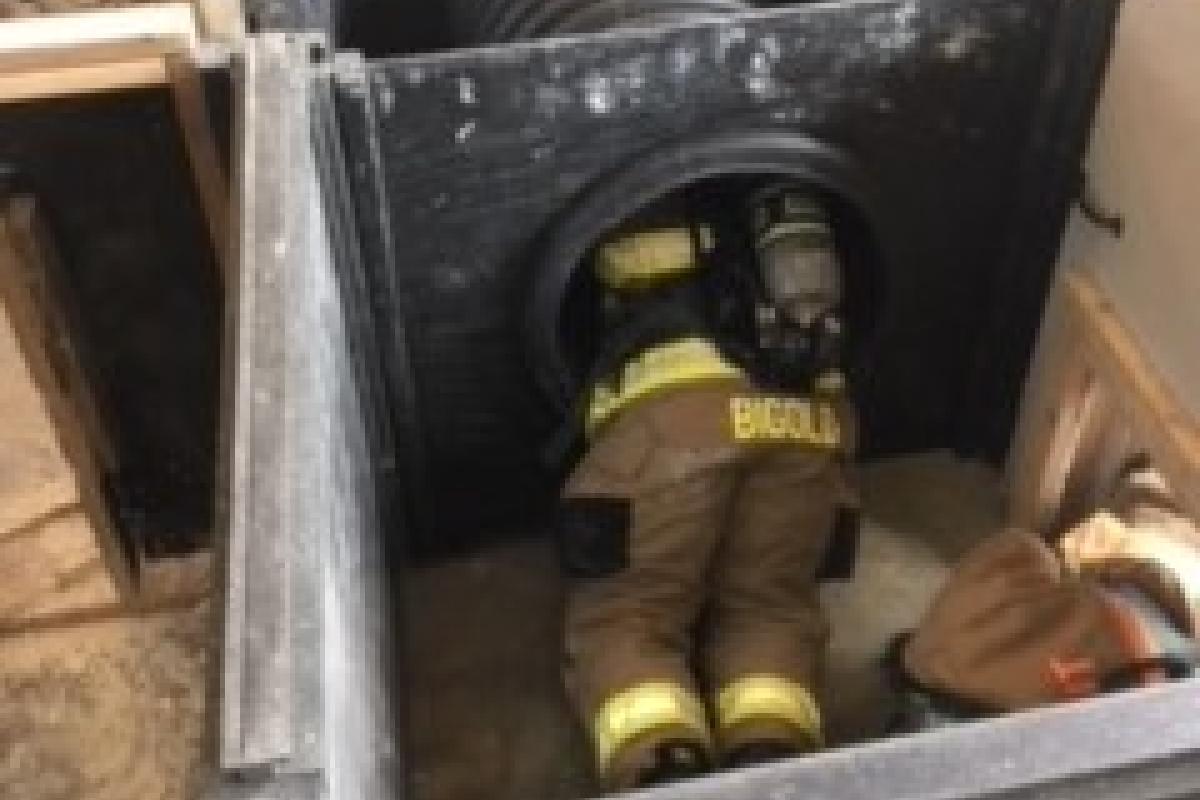 1st Firefighter entering confined space
