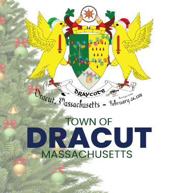 Town of Dracut Massachusetts News Flash Cover with Festive Town Seal and Christmas Tree