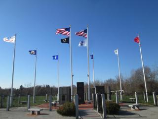 Flags at Veterans Memorial Park.