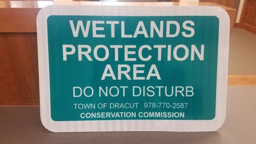 Dracut Wetlands Protection Area Sign