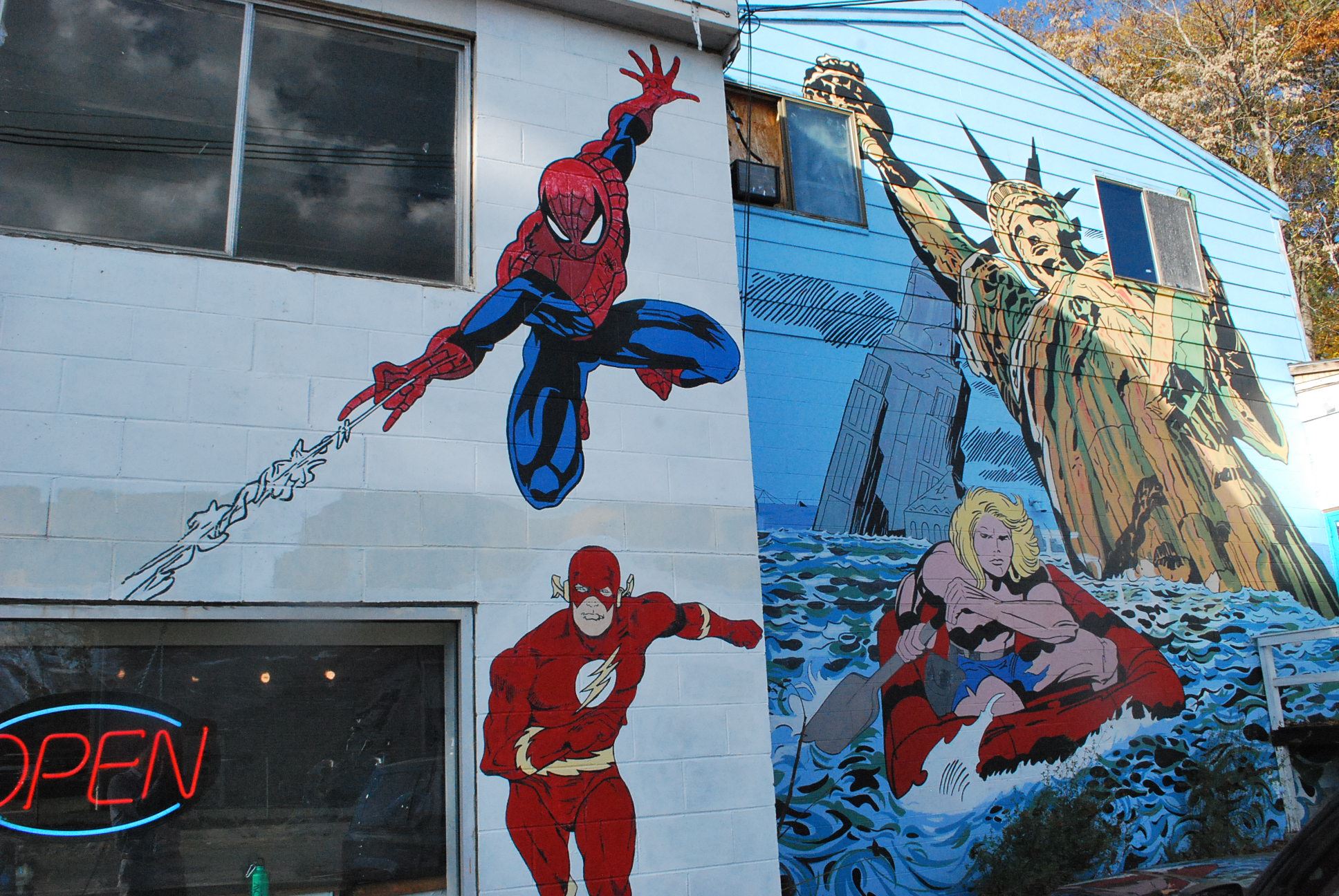 The exterior wall of Command D is a work of art.