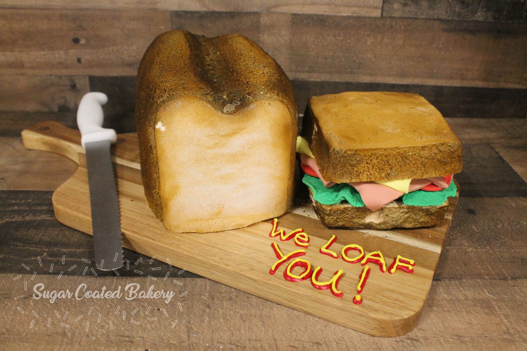 Loaf of Bread cake at Sugar Coated Bakery