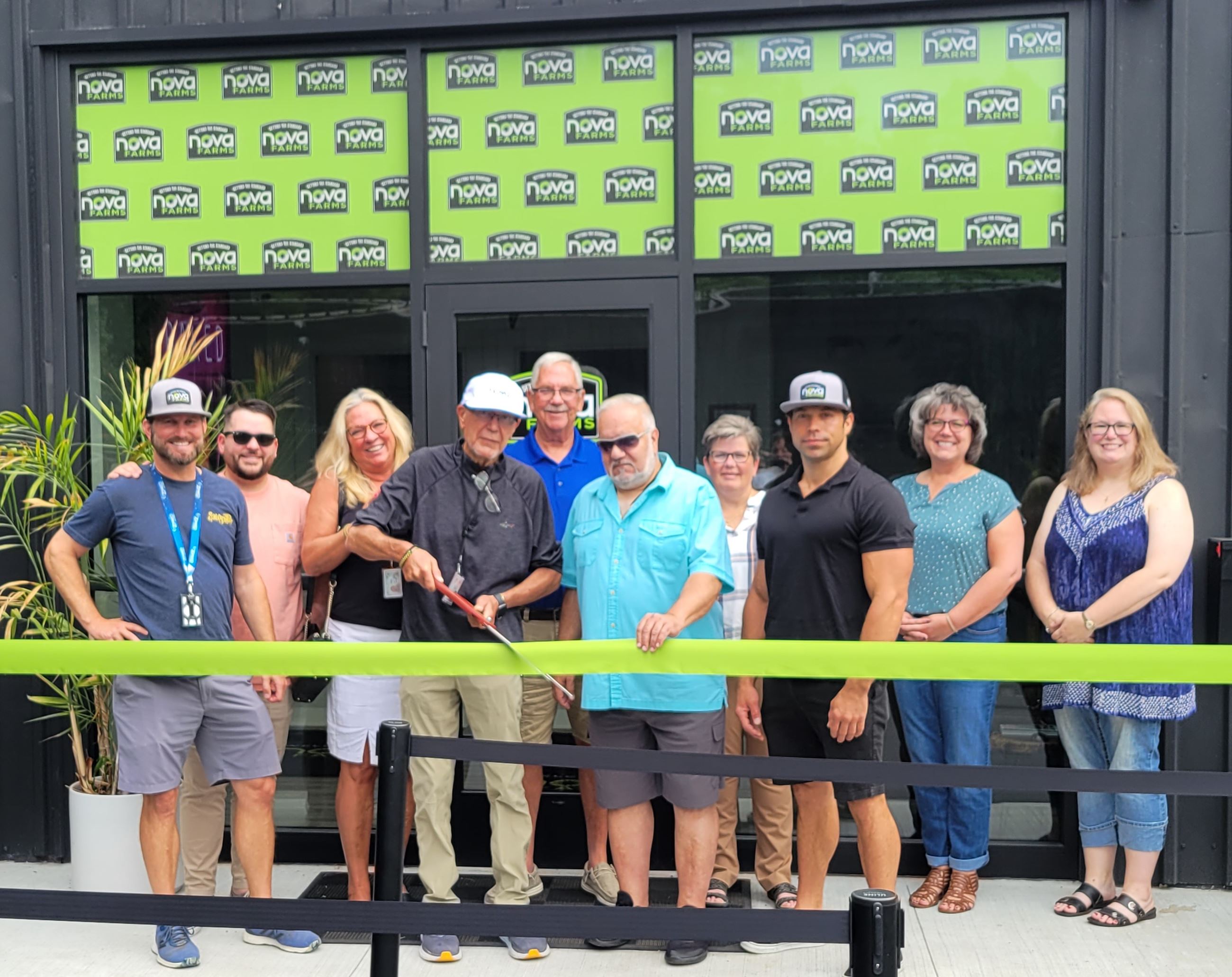 Ribbon-cutting ceremony for Nova Farms