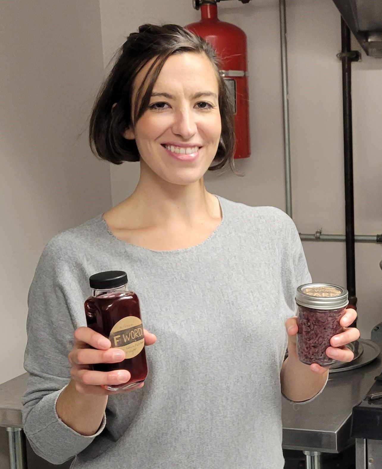 F-Word Farm's Emily Makrez is using the kitchen at Christ Church United.