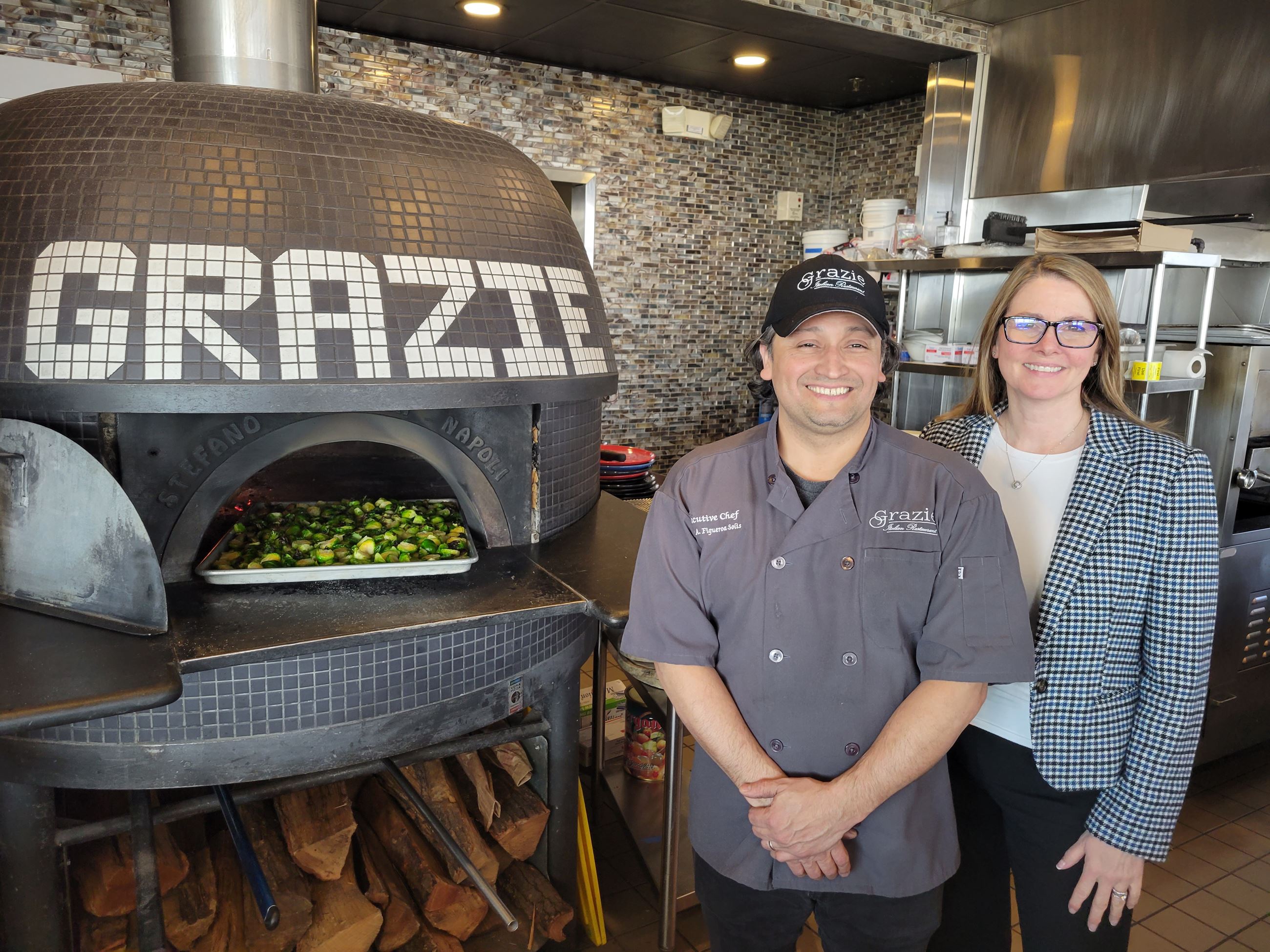 Oscar Figueroa and Grazie co-owner Cindy Kuenzler