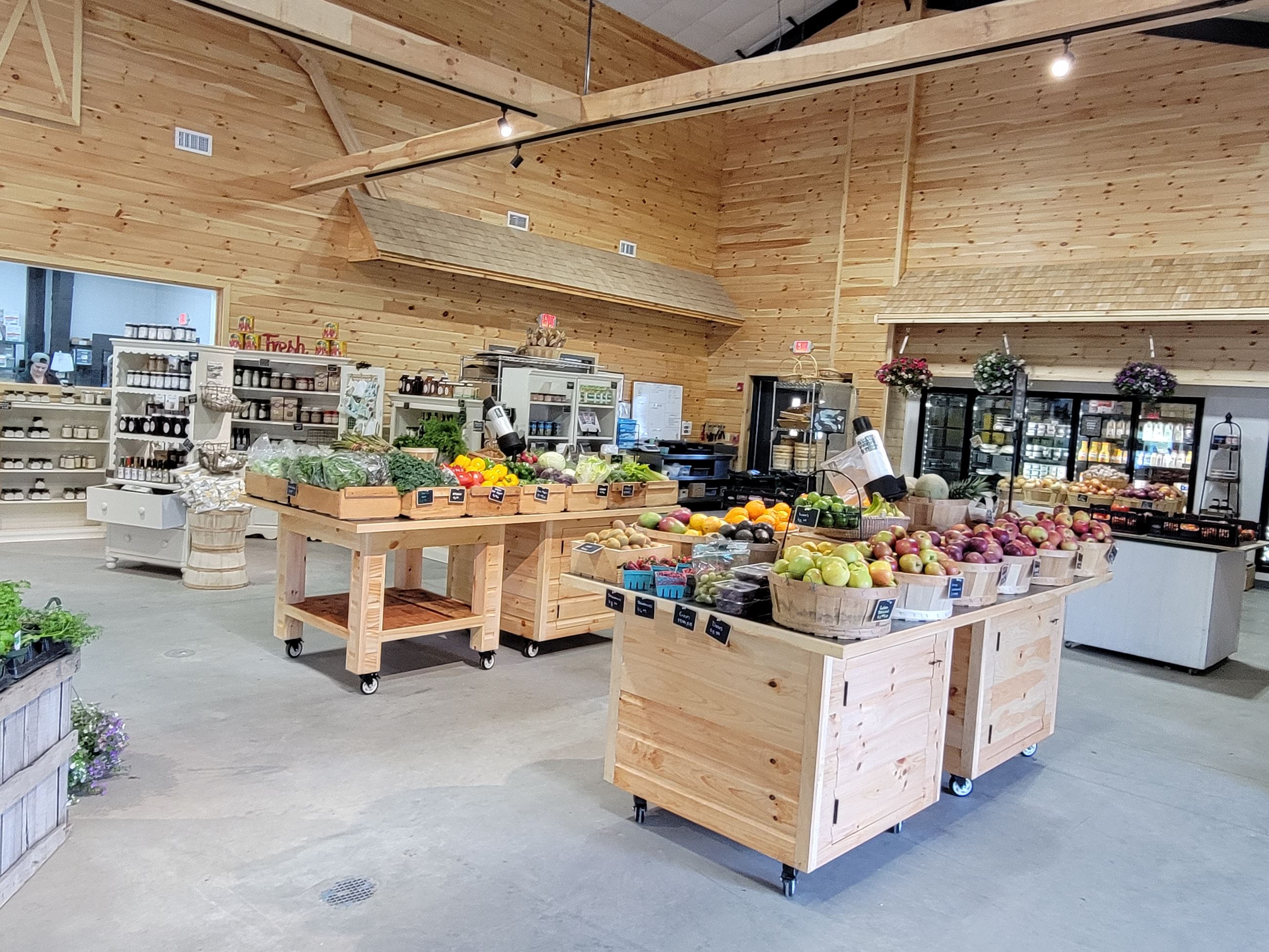 The Farm Stand at Farmer Dave’s is stocked with produce, prepared foods, flowers, fudge and more.