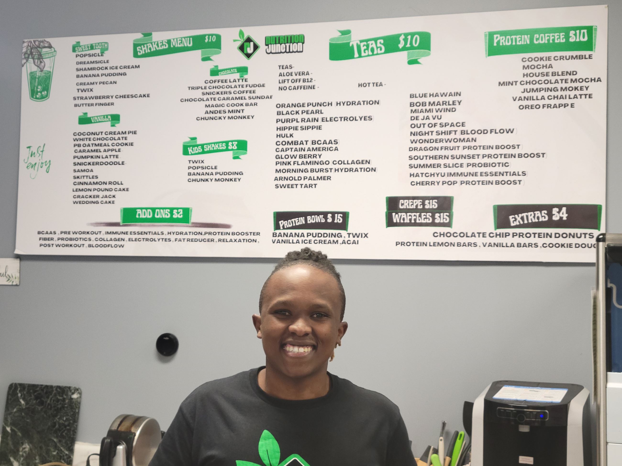 Arnold always has a smile for those who walk into Nutrition Junction. (DRACUT ECONOMIC DEVELOPMENT)