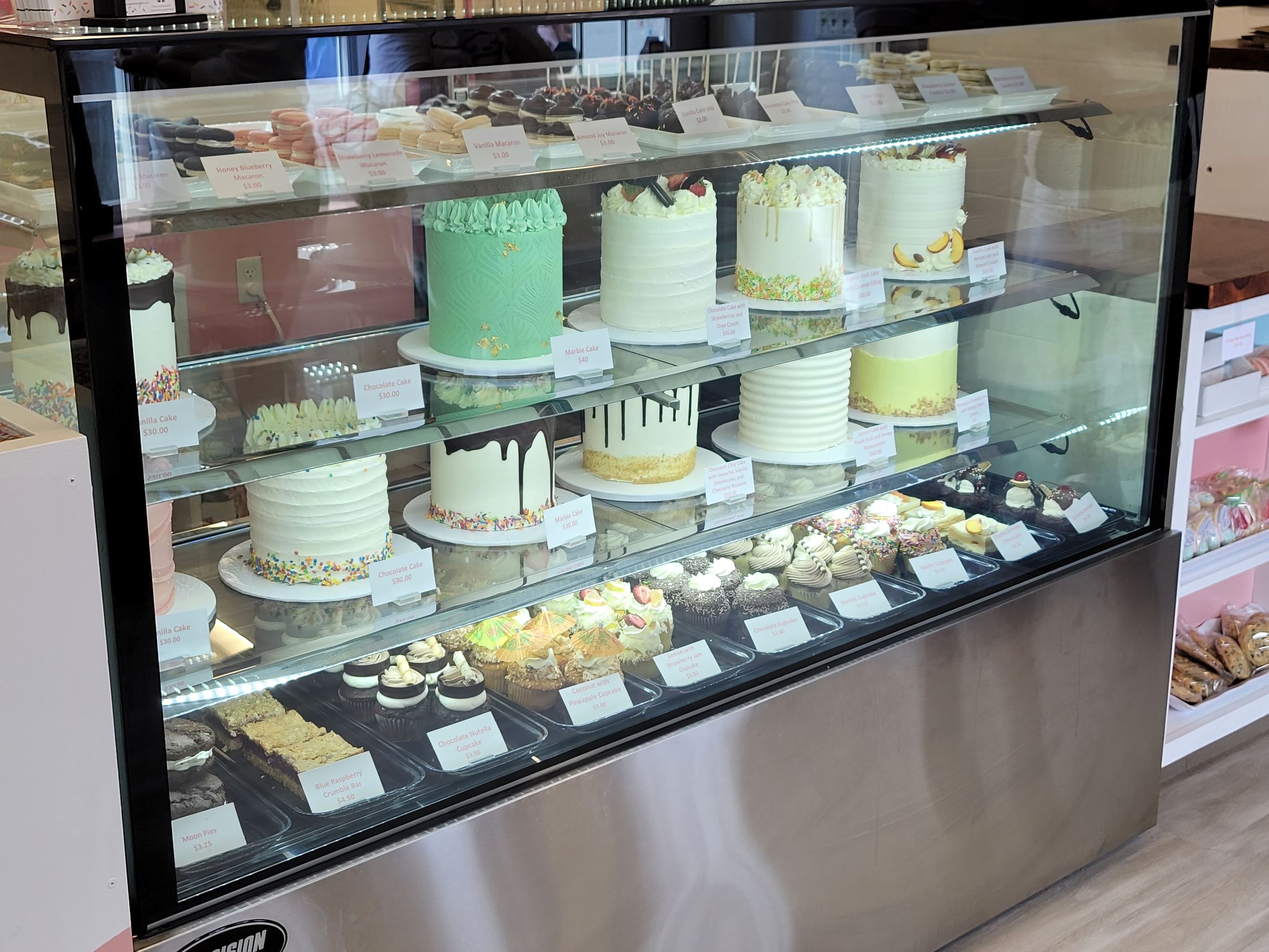 Treats available in the showcase at Sugar Coated Cakes