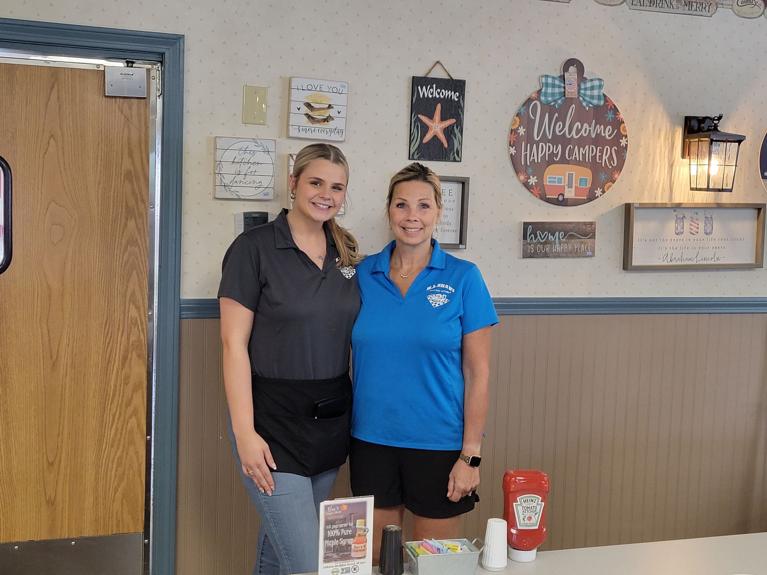 Loran and Lyndie Shaw behind the counter at M.L. Shaw’s. (DRACUT ECONOMIC DEVELOPMENT PHOTO)