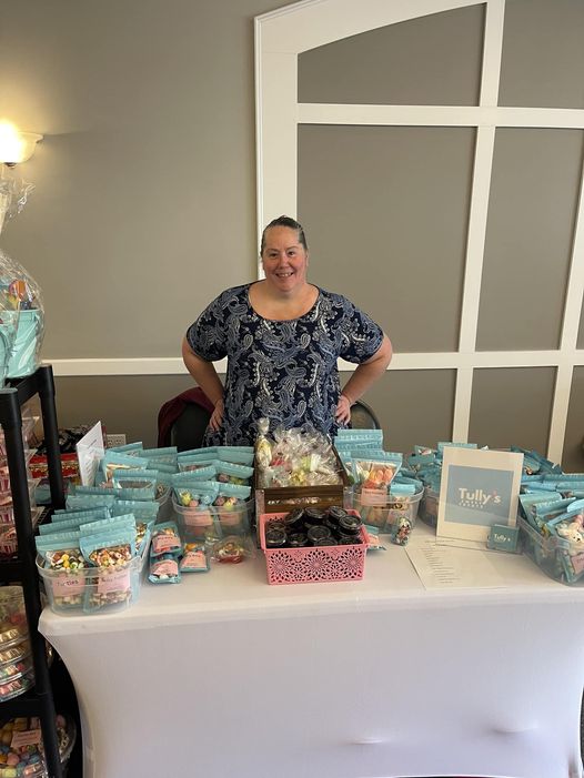 Anna Tully displays her Tully’s Sweet Treats at a recent market.