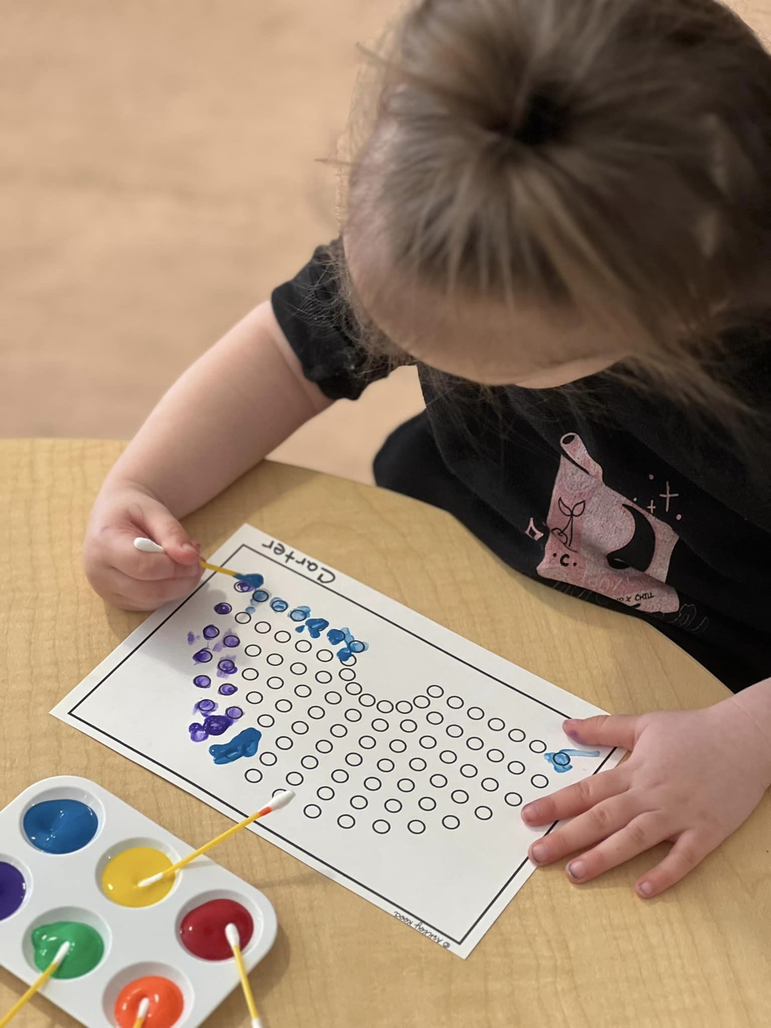 Students at Tenderhearts Preschool learn while having fun.