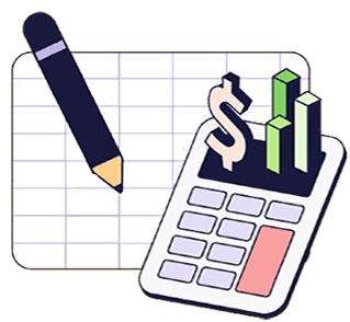 Image of a pencil, calculator and grid paper