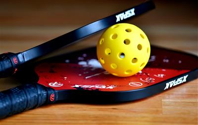 Pickleball paddles and ball