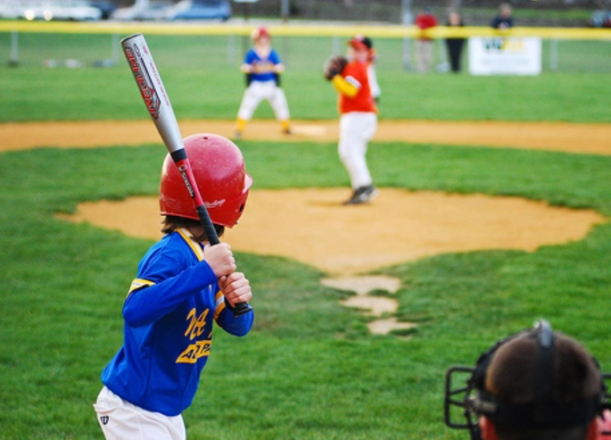 Kids playing Baseball